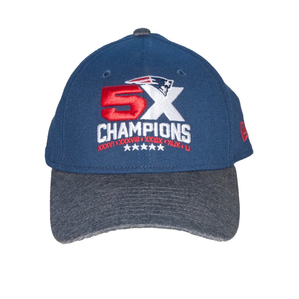 New England Patriots 5X Champions Stretch Fit Cap - Picture 1 of 8